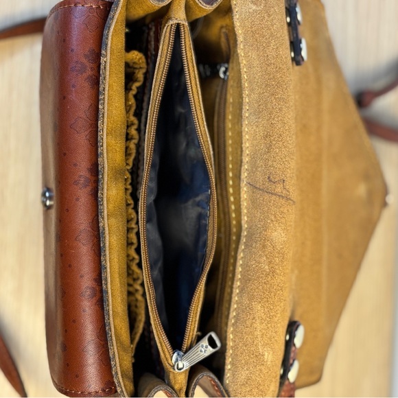 Patricia Nash Cassano Cognac Brown Leather Crossbody Bag - Picture 12 of 13